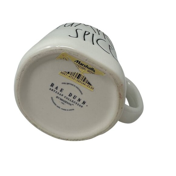Rae Dunn Pumpkin Spice Mug Large Coffee Cup Ceramic Magenta LL Farmhouse Gift - Picture 3 of 7